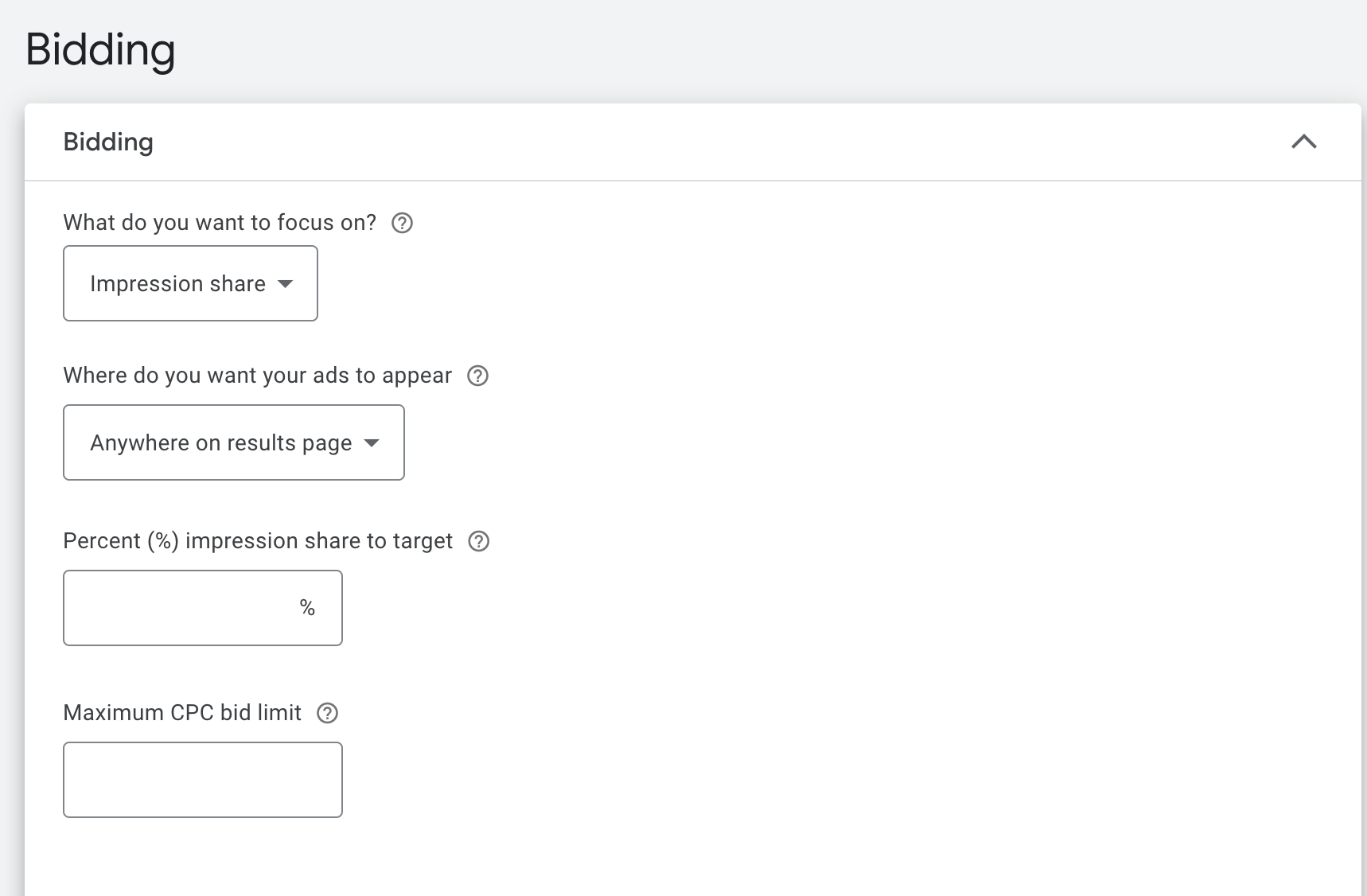 Target impression share