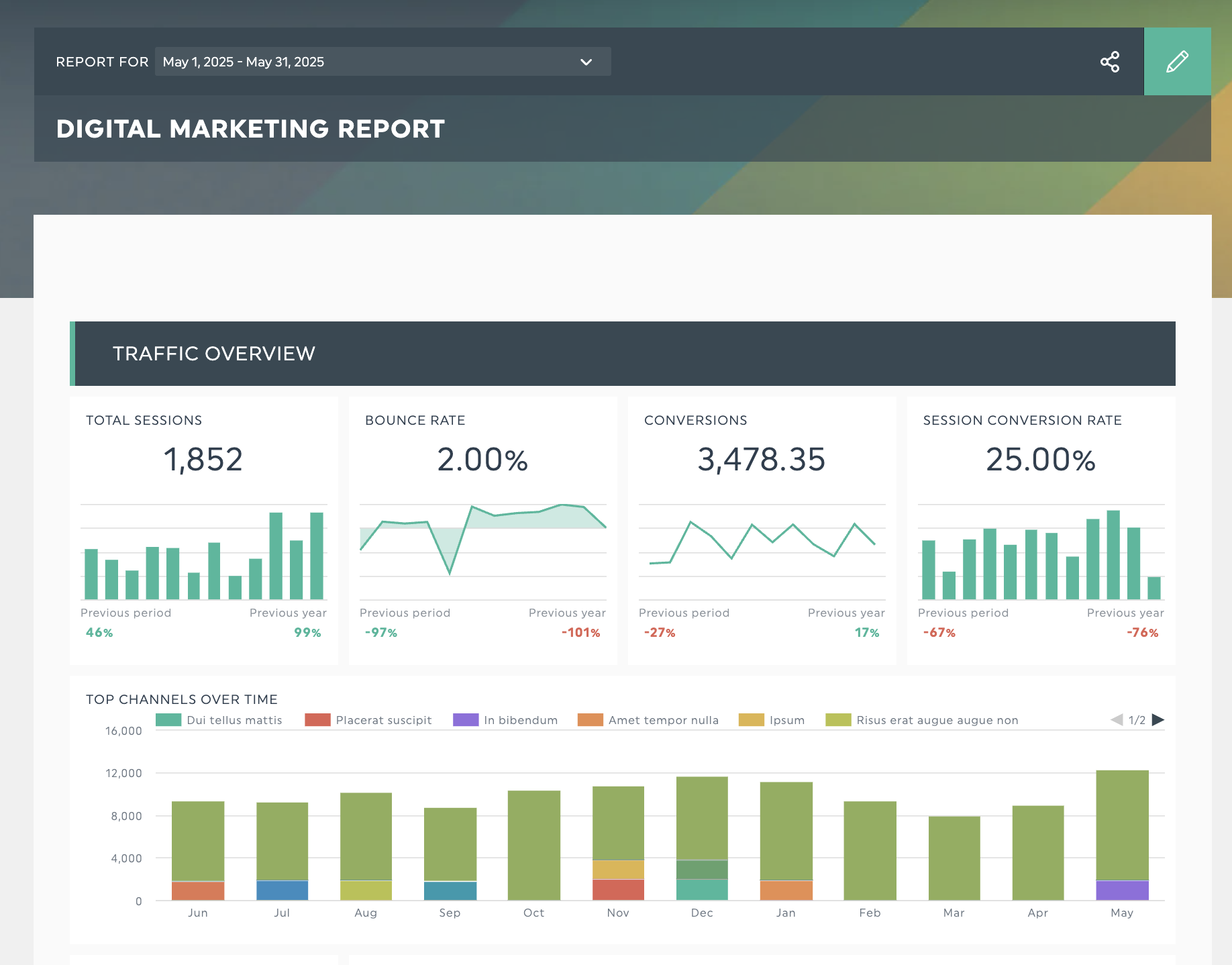 digital marketing report