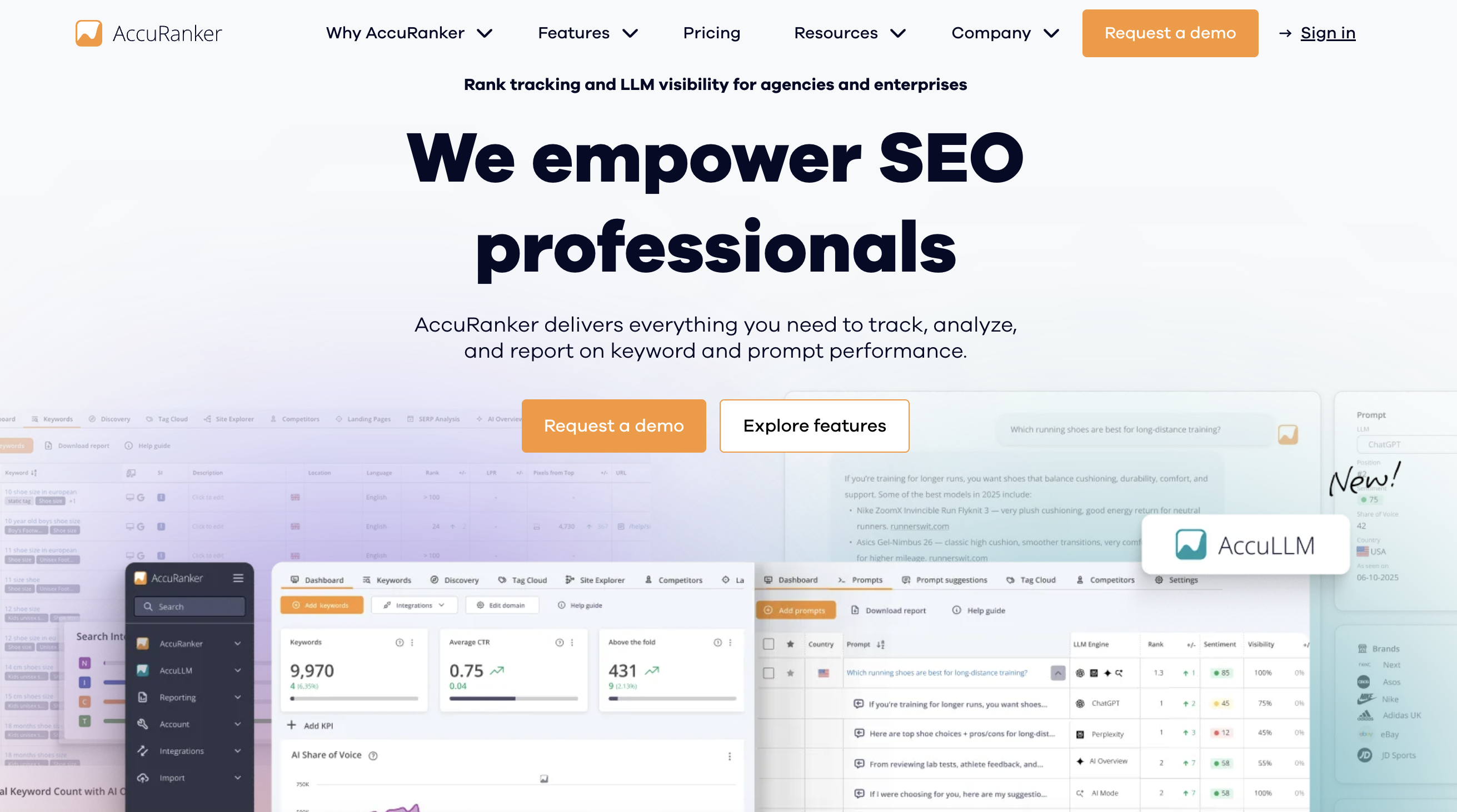 accuranker homepage